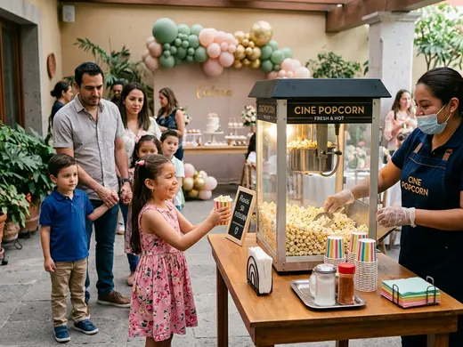 Renta de máquinas de palomitas con operador