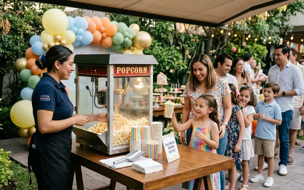 Renta de máquinas de palomitas con operador